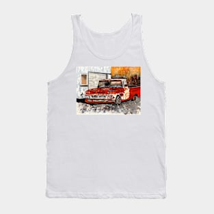 Chevy old antique truck painting Tank Top